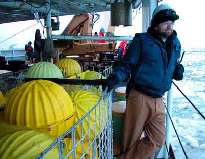 Dan Torres surveys the ice pack.