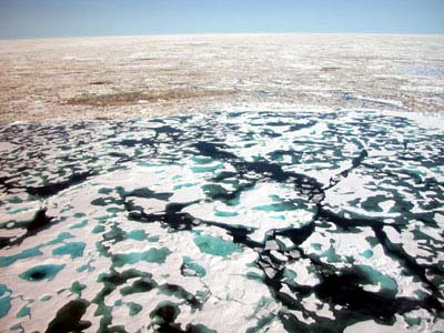 Fields of ice carpet the Beaufort shelf